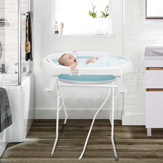 Opvouwbaar babybad met ergonomisch design en kussen — afbeelding 3