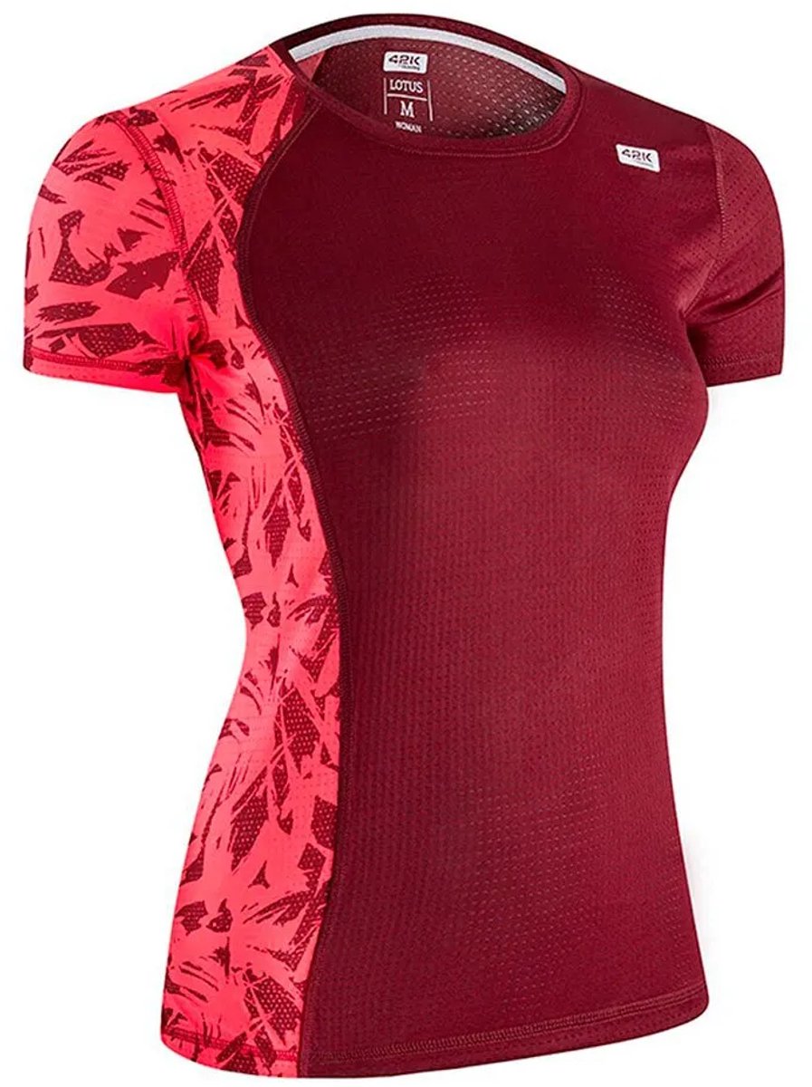 42k Running Lotus T-shirt Met Korte Mouwen Rood M Vrouw