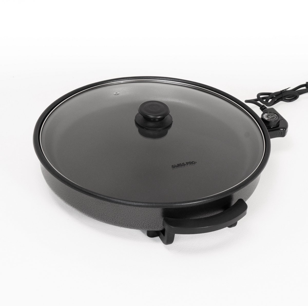 Swiss Pro+ | Multifunctionele pizzapan XXL SP-PP42- Elektrische Hapjespan 42 cm