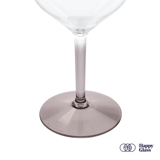 HappyGlass Lady Abigail plastic wijnglazen - Set van 4 kunststof herbruikbare wijnglazen - 47cl - Noble smoke steel - BPA-vrij Tritan — afbeelding 3