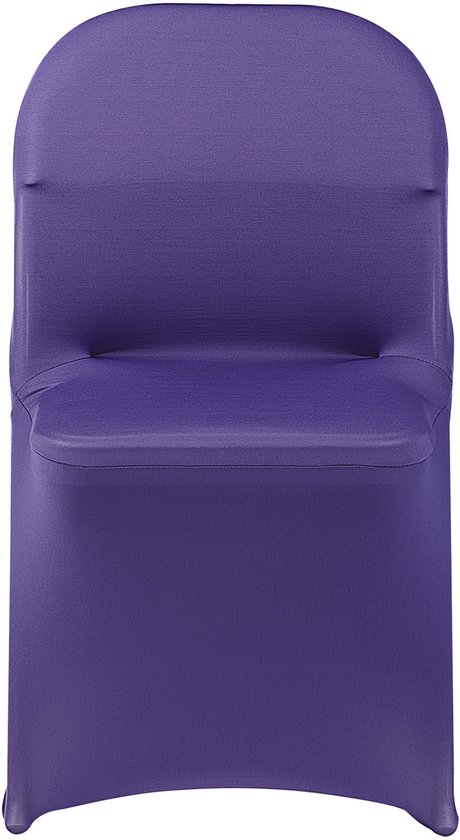 Housses de siège de Housses de siège VEVOR, extensibles, lot de 50, lavables et amovibles, en polyester-élasthanne, idéales pour les mariages et les dîners, compatibles avec les Housses de siège Chaises pliantes, 45 x 46 x 77 cm, violet
