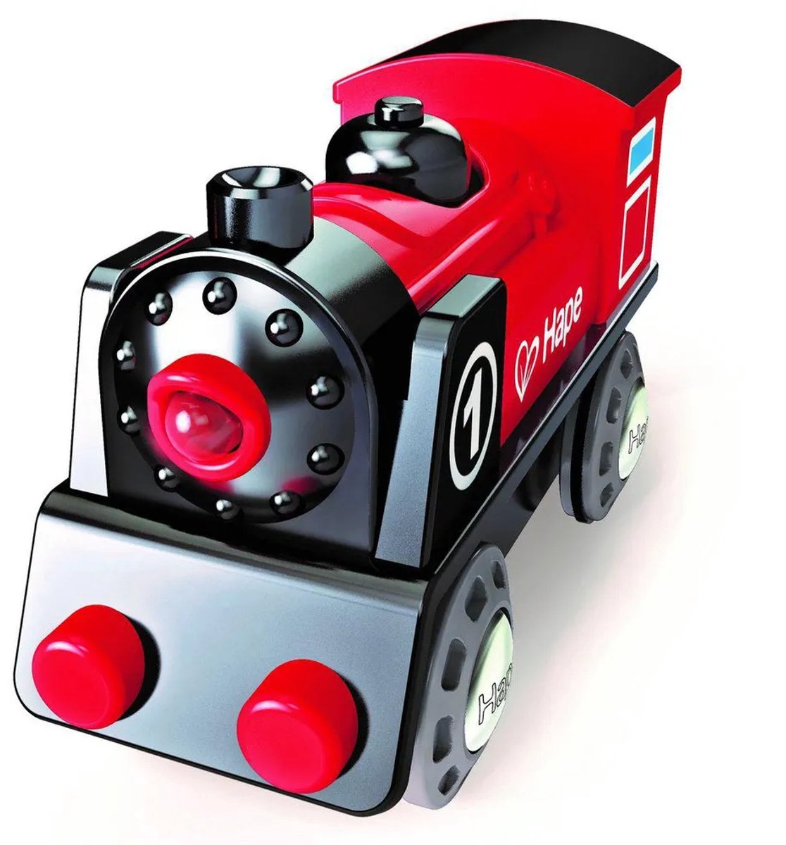 Hape Batterij Locomotief Nr. 1 - Speelgoedtrein met Verlichting en Magneet, 3 jaar+ — afbeelding 13