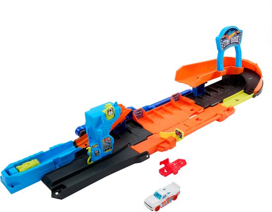Hot Wheels City Transformerende Stuntgarage speelset en metalen speelauto van Merkloos — afbeelding 3