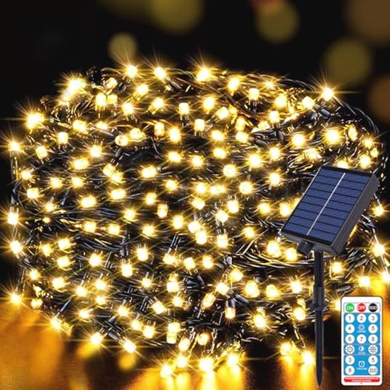 Zonne-energie Lichtketting – 25 LEDs, 7,6 Meter, 4 Modi, CE/RoHS, IP65 Waterdicht, Voor Buiten (wit)
