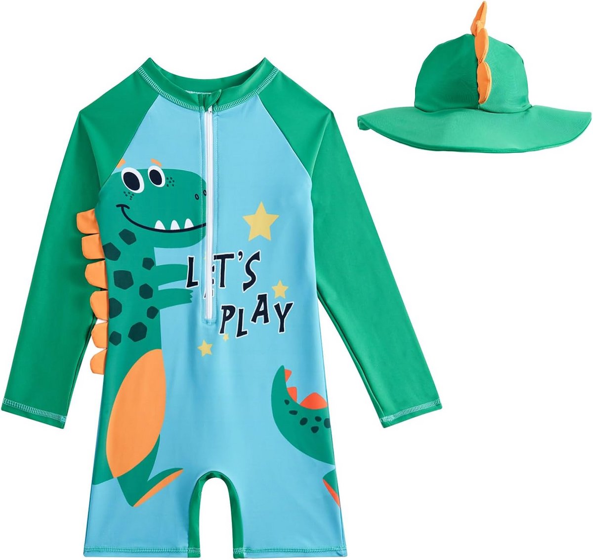 UV Badpak Baby Jongen Meisje Lange Mouwen met Zonnehoed - Sneldrogend UV-bescherming Zwemkleding