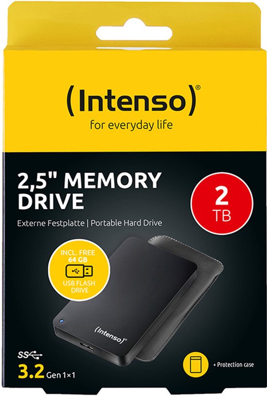 Draagbare 2,5-inch harde schijf - HDD 3,2 + USB - INTENSO - 2 TB + 64 GB — afbeelding 5