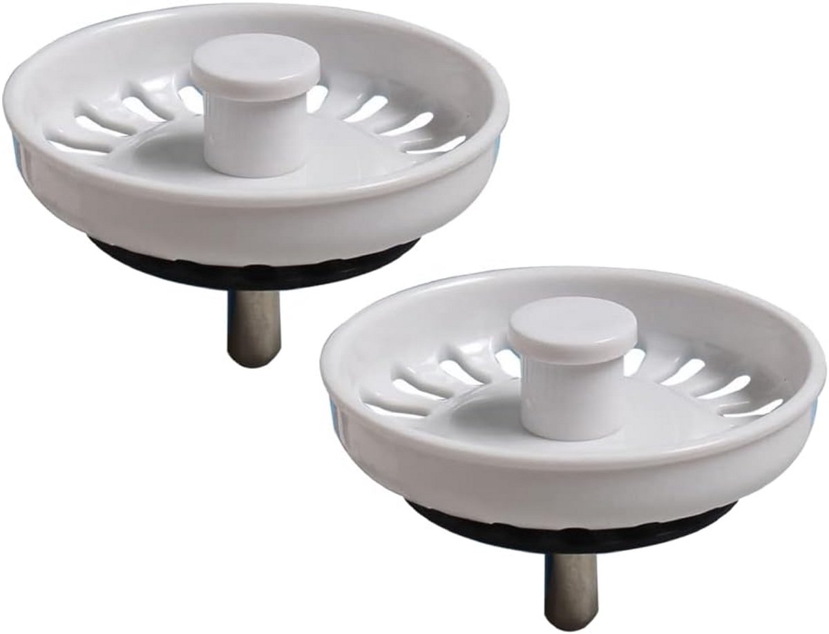 2 Stuks Universele Zinkafvoerpluggen Roestvrij Staal Zeefvervanging 74mm