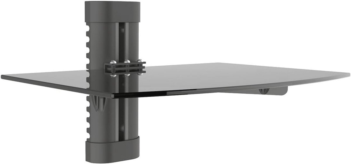Multimedia Wandrek voor TV, DVD, Blu-Ray en Gameconsoles - Veiligheidsglas en Kabelbeheer