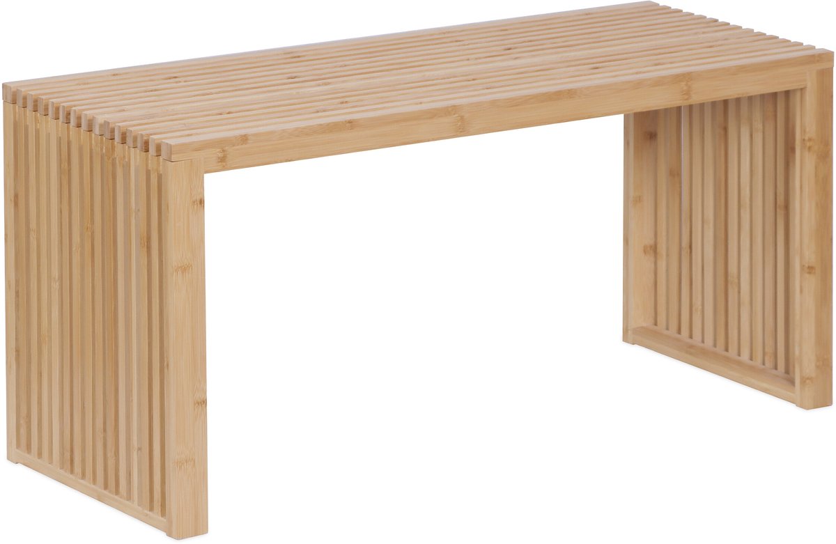 Bankje bamboe - 43x90x33 cm - natuur