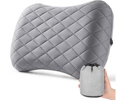 Opblaasbaar Reis- en Campingkussen - Perfect voor Vliegtuig, Strand en Kamperen - Ultralicht, Compact en Snelle Opblaasbaarheid