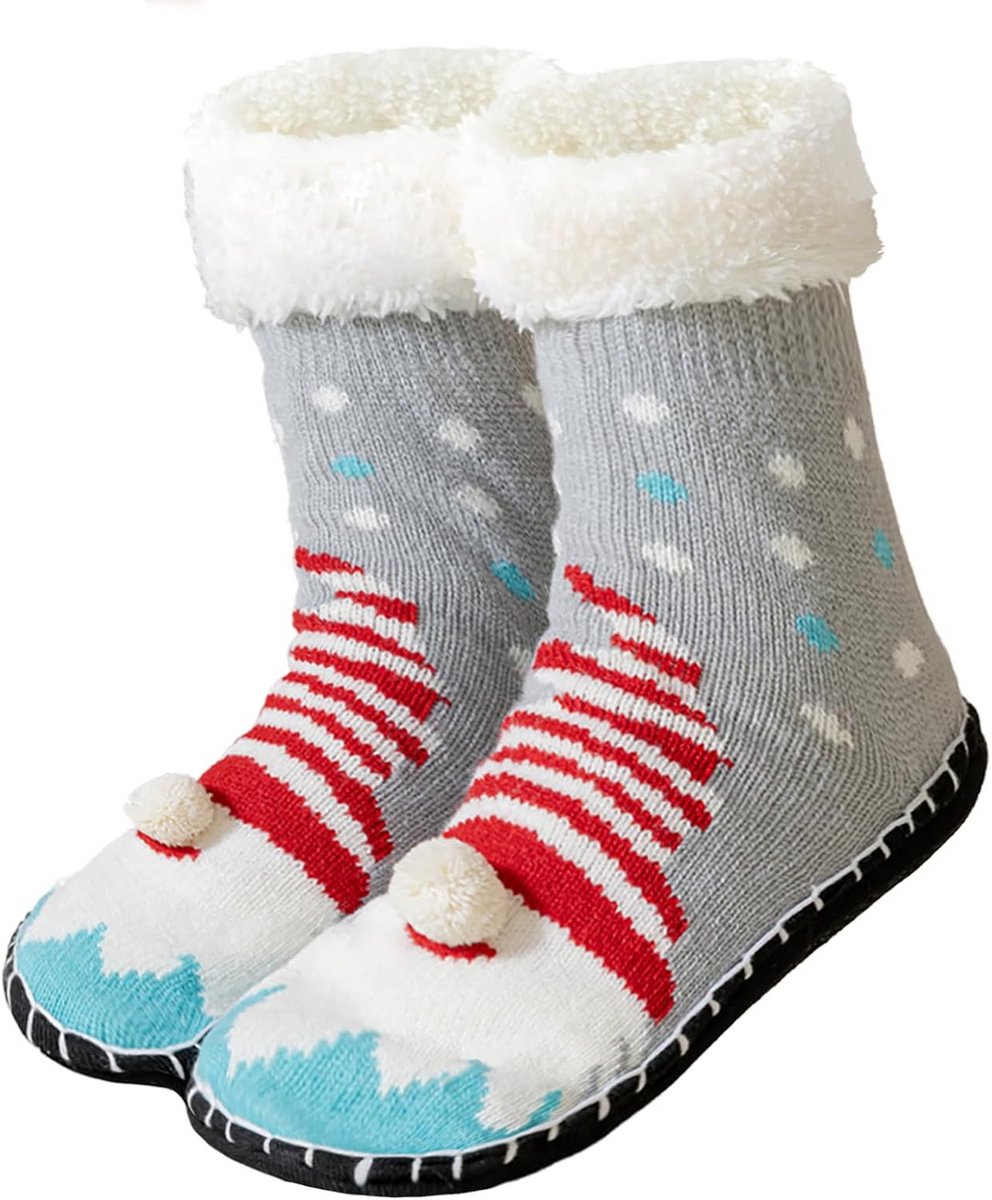 Warme Antislip Sokken Dames - Dikke Comfortabele Huissokken voor Winter & Kerstcadeau