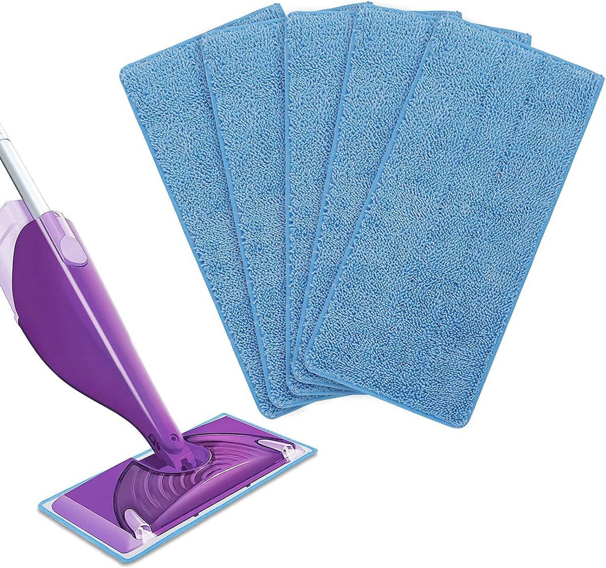 Vervangende Dweilpads voor Flash Powermop - 5 Stuks, Blauw