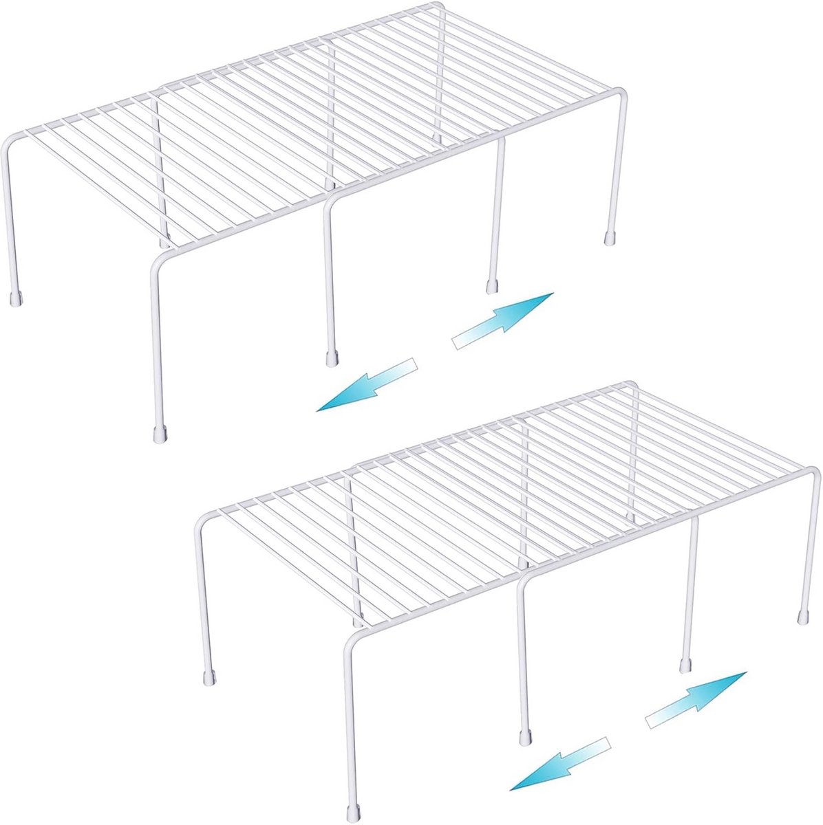 Uitbreidbare Kast Plank Organizer voor Vriezer en Keuken - Ruimtebesparend en Krasbestendig