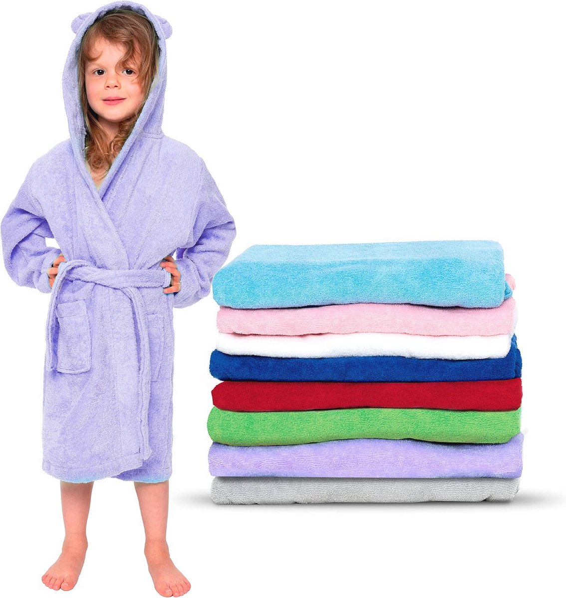 Zachte en Donzige Badjas voor Kinderen - Microvezel en OEKO-TEX® Gecertificeerd