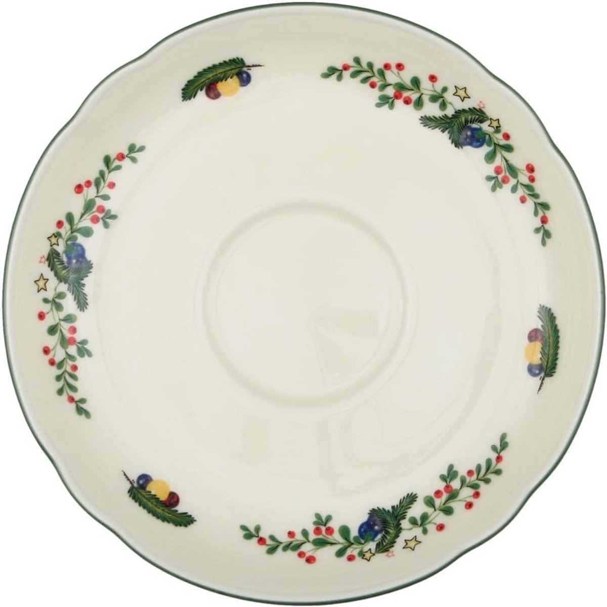 2x Porseleinen Combi Schotels 15 cm - Klassiek Kerstontwerp - Oven- & Vaatwasserbestendig
