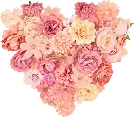 Simuleerde bloemkoppen zijden bloemkoppen - paarse kunstbloemen voor doe-het-zelf
