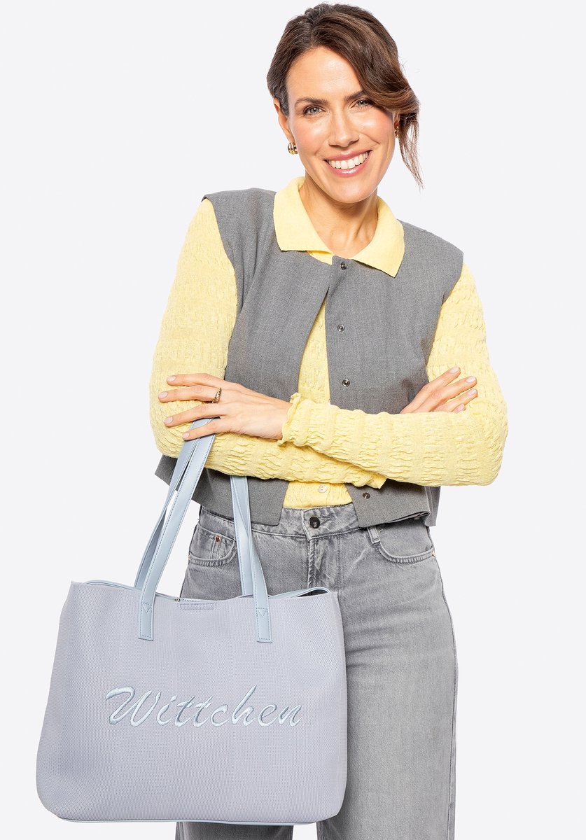 Wittchen - Dames Shopper Tas - Eco-leer - Blauw - Polyester