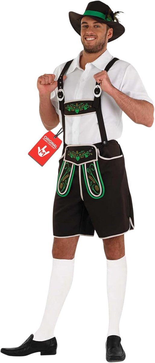 Traditioneel Beiers Lederhosen Kostuum voor Mannen met Bretels