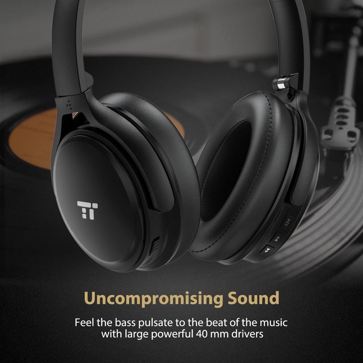 TaoTronics On-Ear Bt Headphone TT-BH22 OP Black | bol.com