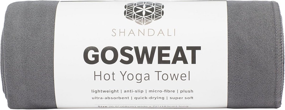 Super Absorberende Microfiber Yoga Handdoek voor Bikram en Pilates - Grijs