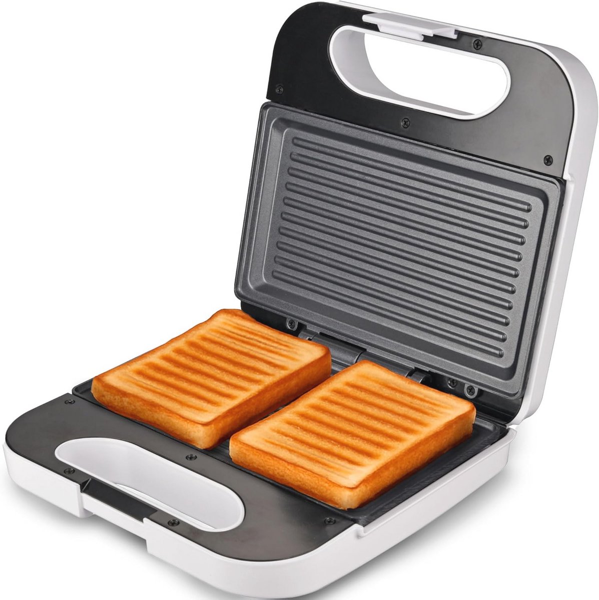 Sandwichmaker met Grill voor 2 Broodjes - Antislip, Anti-aanbaklaag, 750W Vermogen