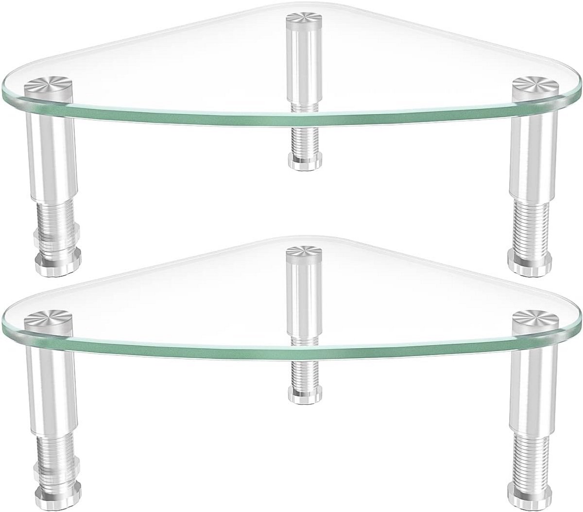 2 Pack Computer Monitor Stand Riser - Driehoekige Hoekstandaard voor Desktop