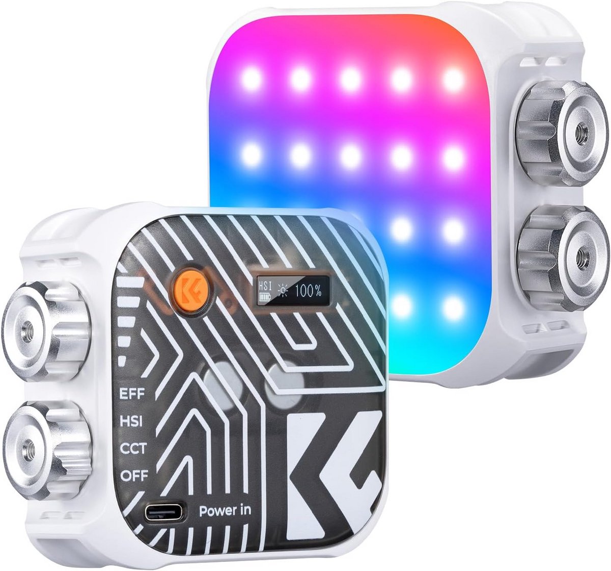 RGB LED Fotolamp 360° Kleurinstelling & 21 Effecten voor Video, Vlog en Studio