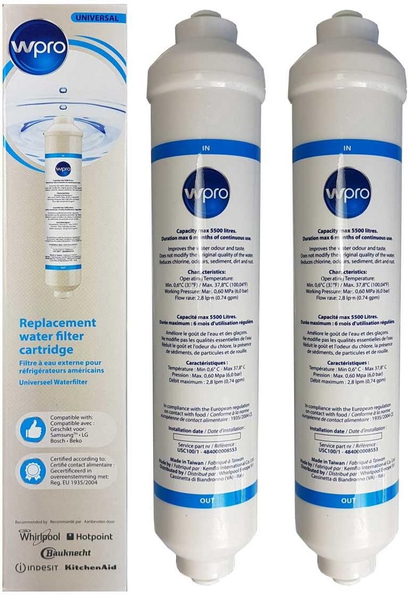 Externe Waterfilter Geschikt voor Koelkasten, Universele Vervangende Cartridge