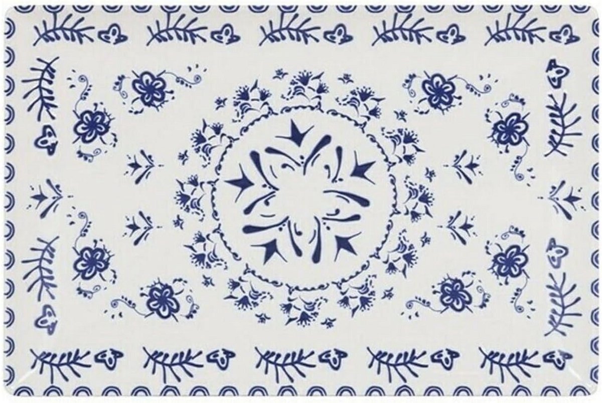 Set van 6 Diepe Rechthoekige Borden 30x20 cm - Keramiek Diner Bordservice