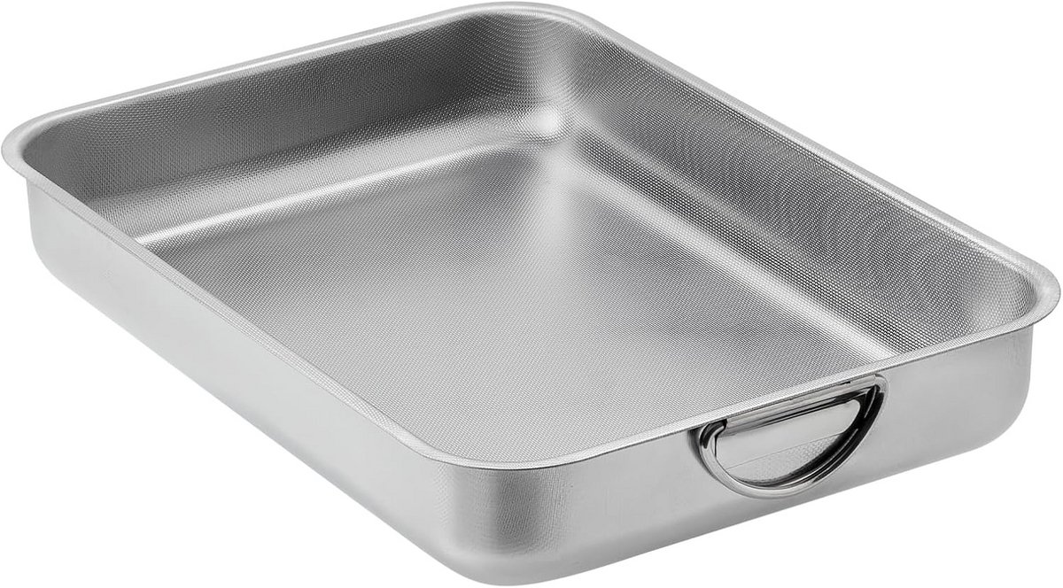 RVS Bakplaat Rechthoekig met Handvat voor Lasagne en Roosteren - 25 cm