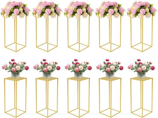 Kolom Flower Stand Props Metalen Bloem Vloer Vaas Voor Bruiloft Evenementen Feest Wit