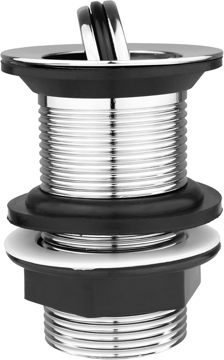 Unslotted Chrome Flip Basin Waste Plug voor Badkamers
