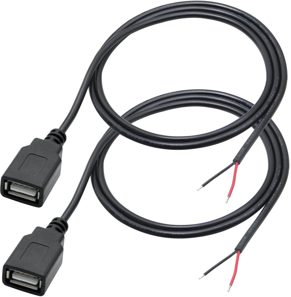 USB A-bus Pigtail Open End Power Kabel 3FT voor 5V/3A Apparaten