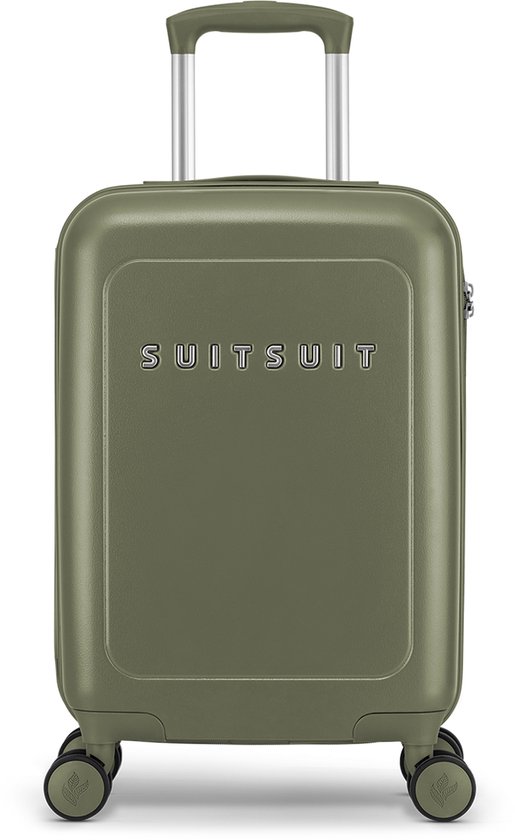 SUITSUIT Handbagage koffer 55x35x20 - Handbagage trolley - Lichtgewicht koffers - Natura koffer Dark Olive - Groen