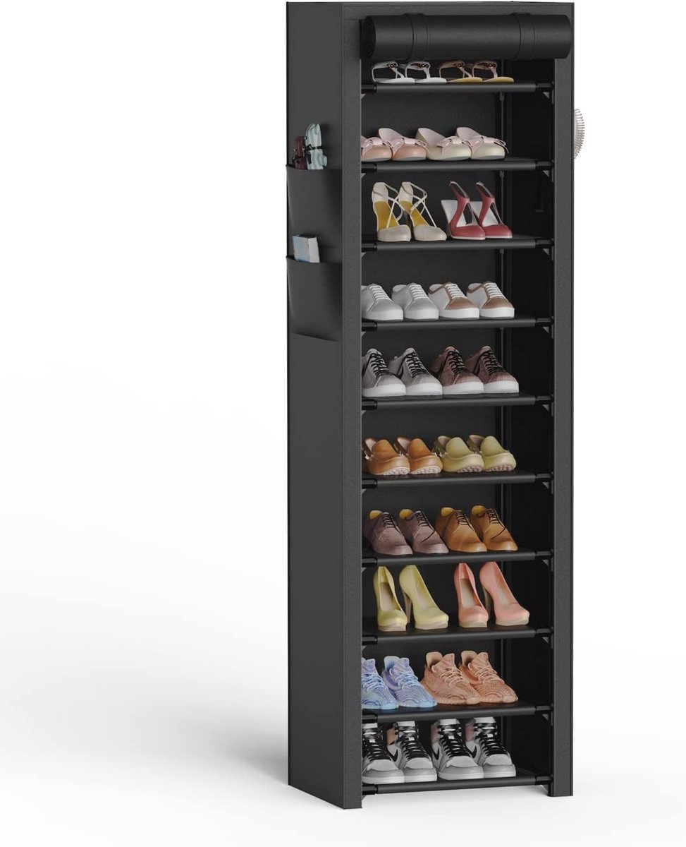 Schoenenrek met 10 Niveaus voor 20-22 Paar Schoenen - Ruimtebesparend en Stofdicht
