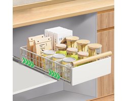 Uittrekbare kast organizer met handvat – Opvouwbare en ruimtebesparende oplossing voor keukens en badkamers