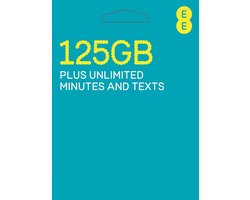 Prepaid Simkaart met 125GB Data, Onbeperkt Bellen en SMS, Inclusief £30 Beltegoed