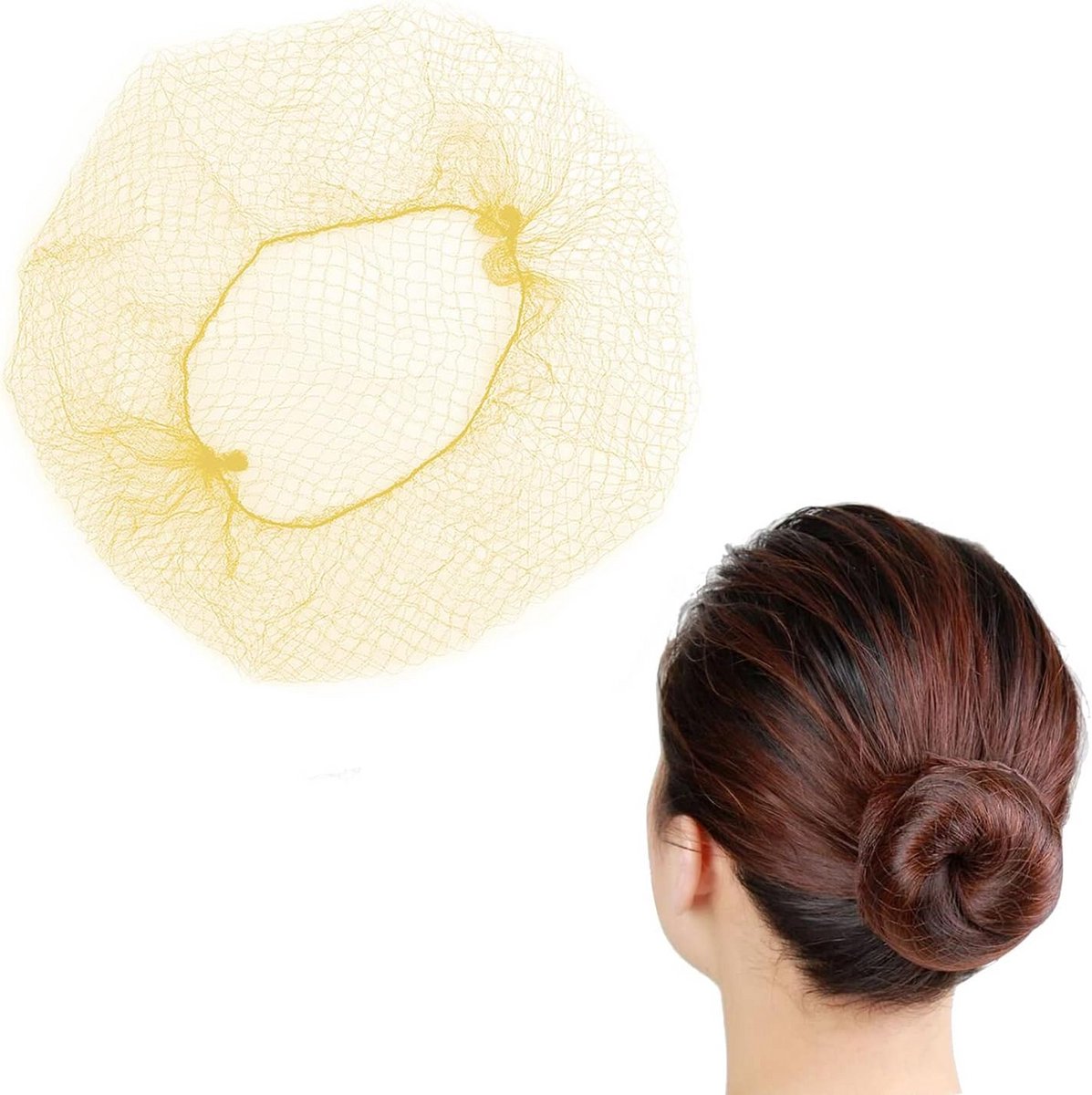 25x Onzichtbare Blonde Haarnetten - Rekbaar Kapsel Net voor Knot & Werk