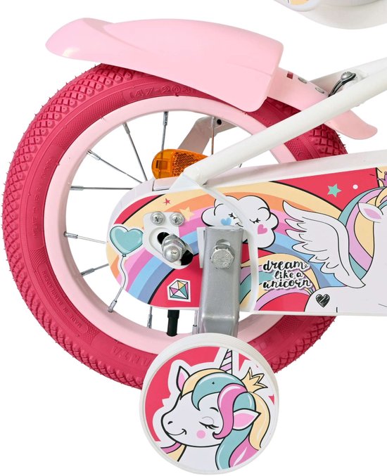 Volare Unicorn Kinderfiets - Meisjes - 12 inch - Wit van Volare — afbeelding 4