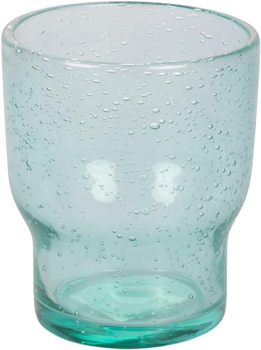 Set van 6 Klassieke Waterglazen 325 ml, Handgemaakt Glas met Uniek Bubbel-effect