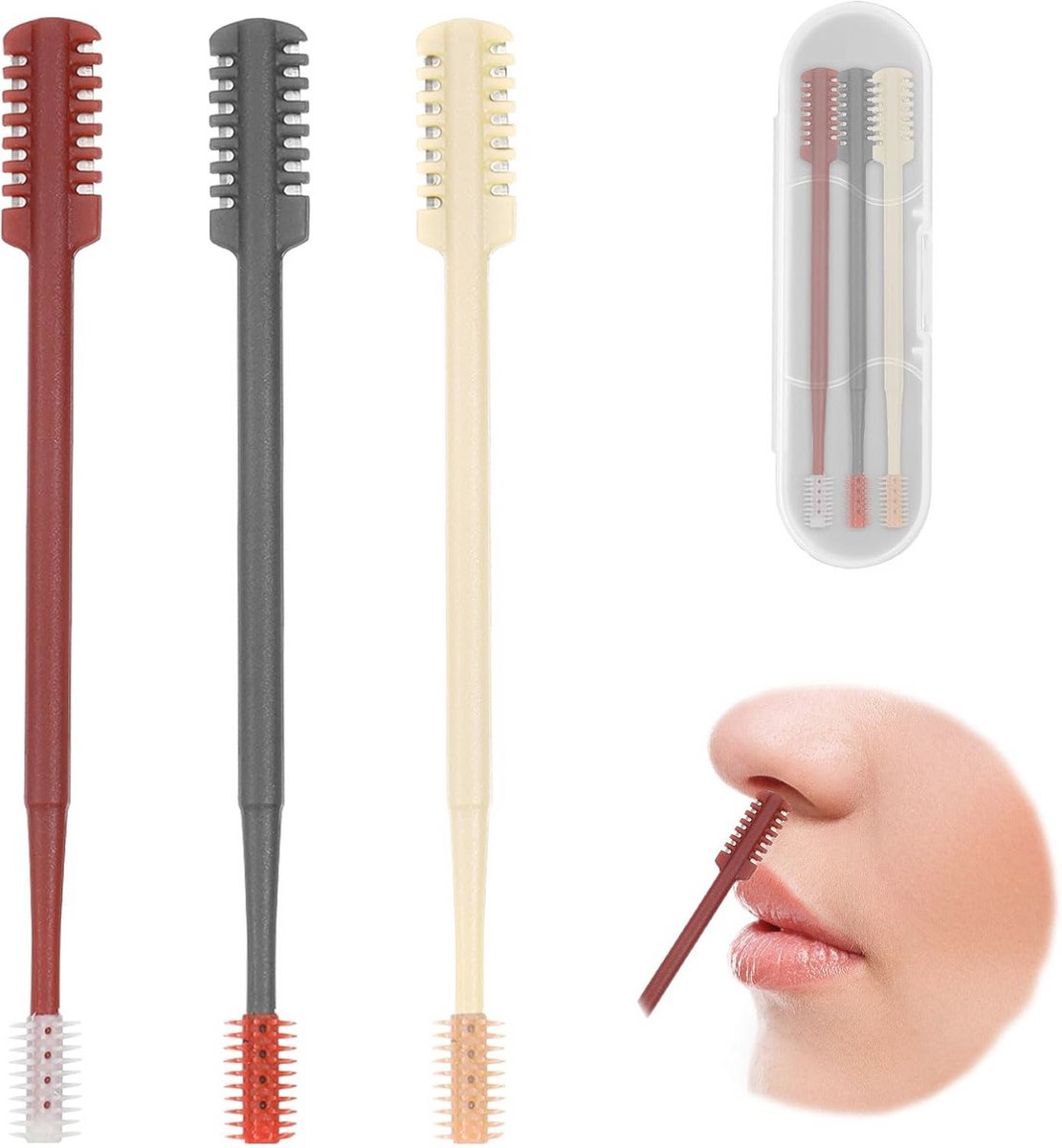 Neushaartrimmer voor Dames en Heren - 2-in-1 Draaibare Neushaarverwijderaar