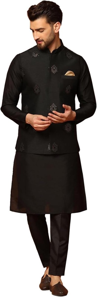 Traditionele Kurta Set voor Heren - Ethnische Kleding voor Bruiloften en Feestdagen