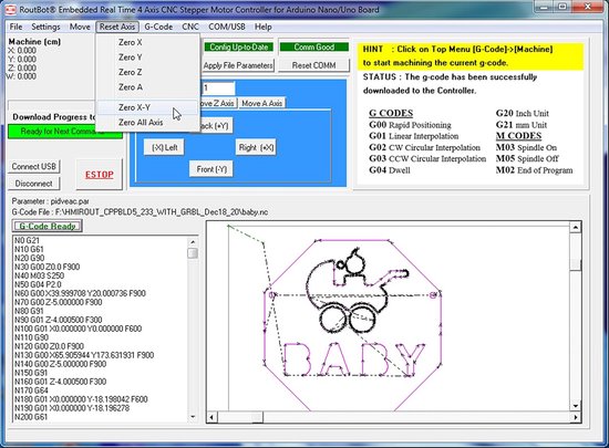 4 Axis Stepper Motor Controller for CNC Milling with G-Code Translator ...