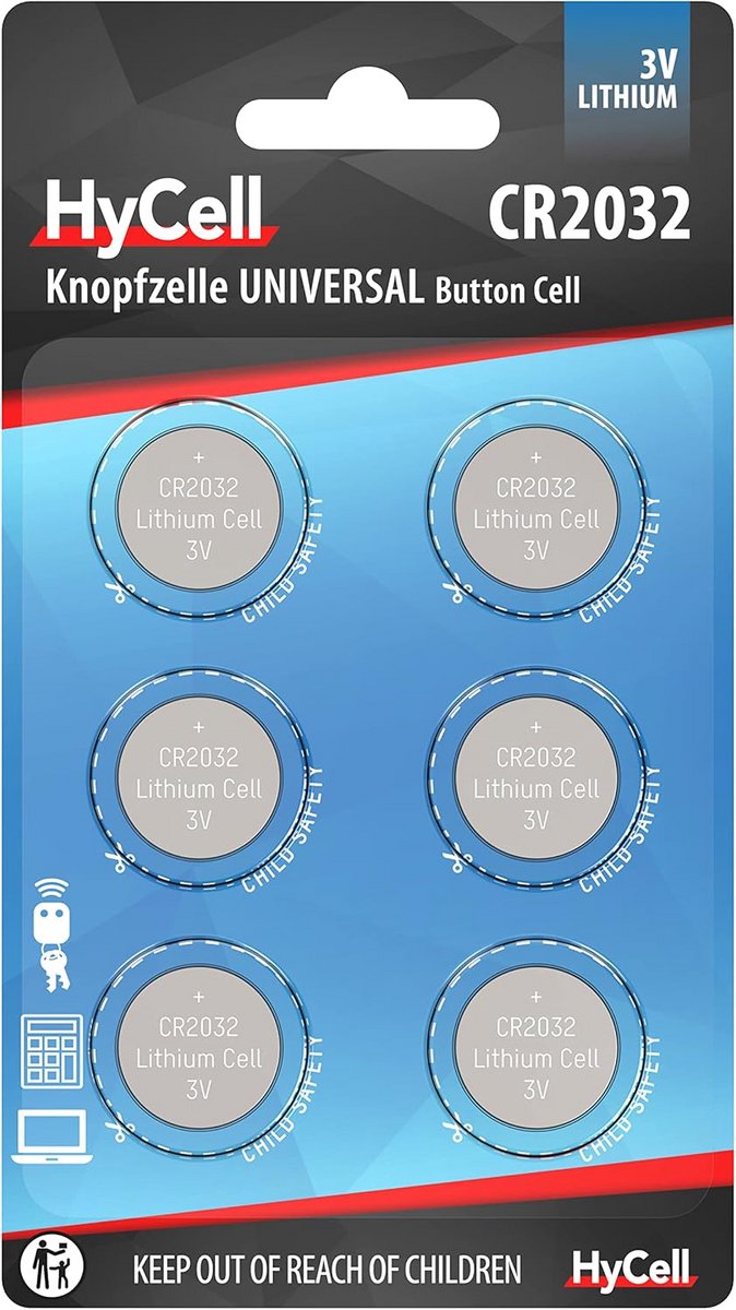 Knoopcel batterij CR2016 voor verschillende apparaten - 6 Stuks