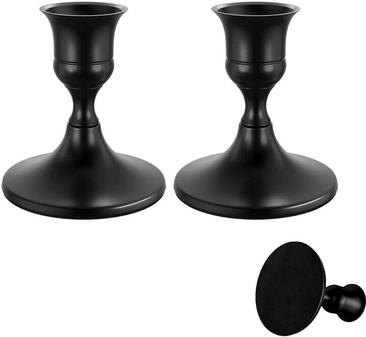 2-Stuks Kandelaars - Kaarsenhouder - Metalen kandelaars - 7*6.7*6.7cm - Kaarsenhouders - K