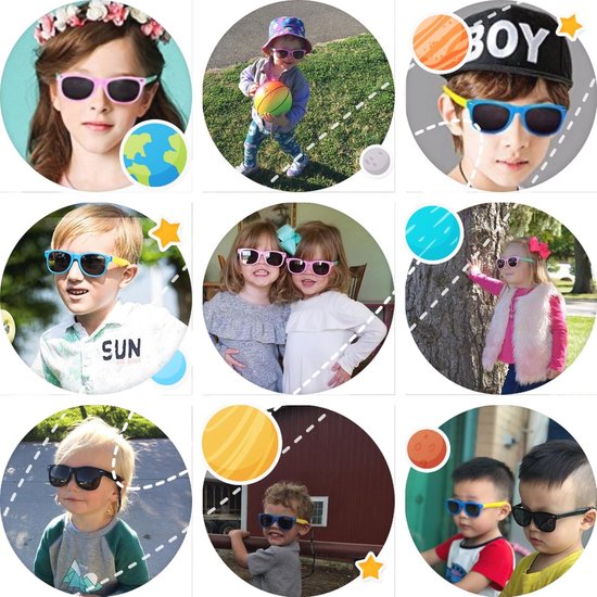 Gepolariseerde Zonnebril voor Kinderen - Flexibel Frame voor Meisjes en Jongens 3-10 jaar — afbeelding 2