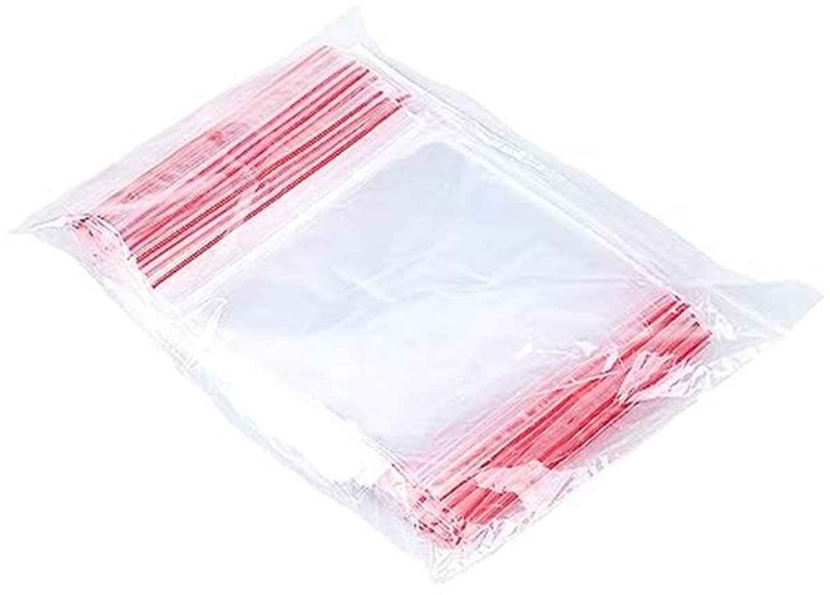 Zip zakken met druksluiting 15 x 40 cm - 100 stuks voor levensmiddelen