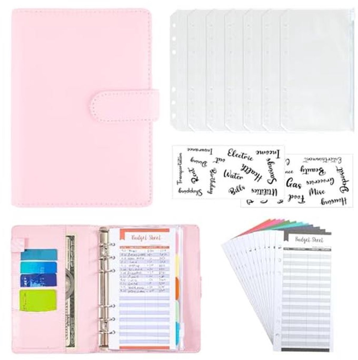 Budgetmap A6 - Roze Document Organizer
