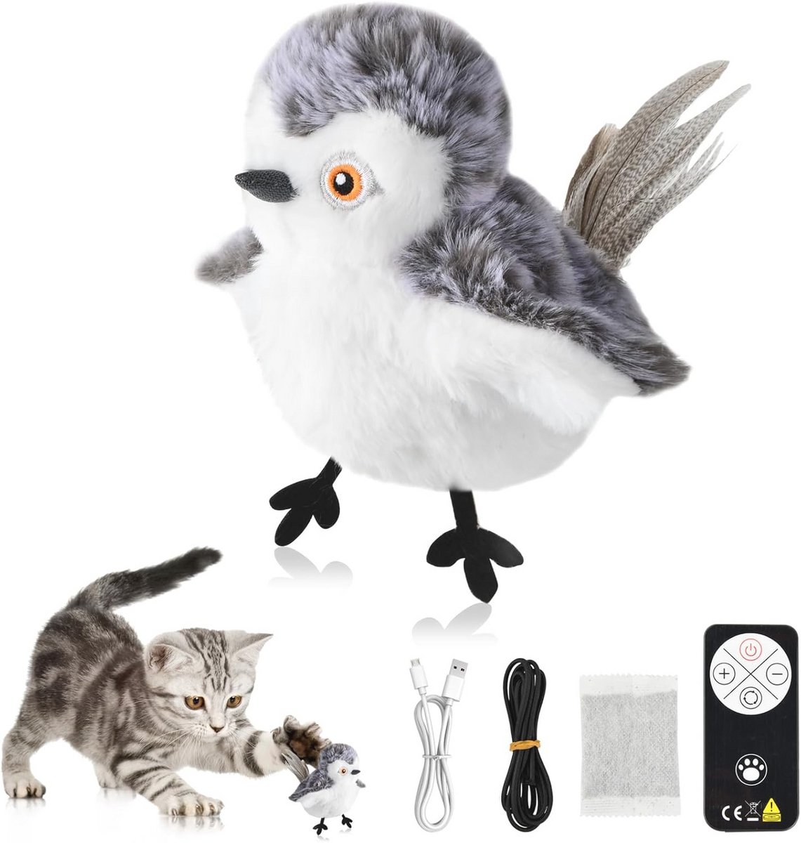 Interactief Kattenspeelgoed met Afstandsbediening en Kattenkruid - Elektrisch Speelgoed voor Katten en Honden