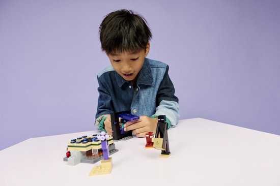 LEGO Minecraft - Voyage au Nether et portail de l'End - Jouets vidéo pour Enfants - 21584